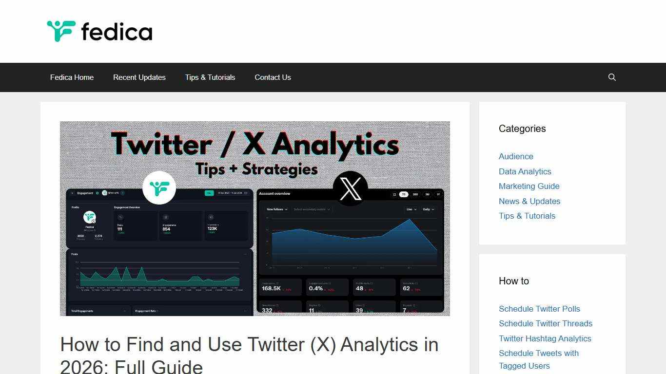 How to Find and Use Twitter (X) Analytics in 2026: Full Guide | Fedica Blog